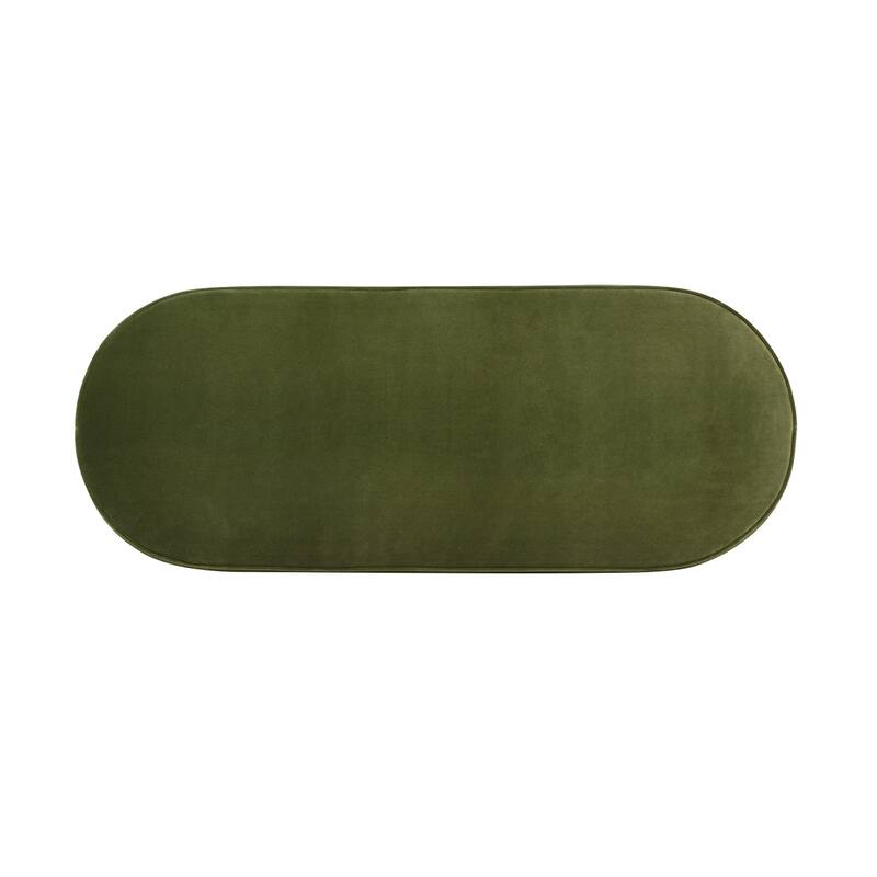 Chloe Modern Glam Performance Velvet Oval Tufted Storage Bench