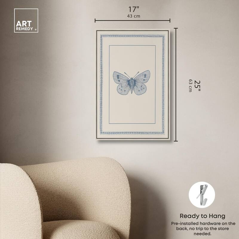 Blue Butterfly I Canvas by Art Remedy