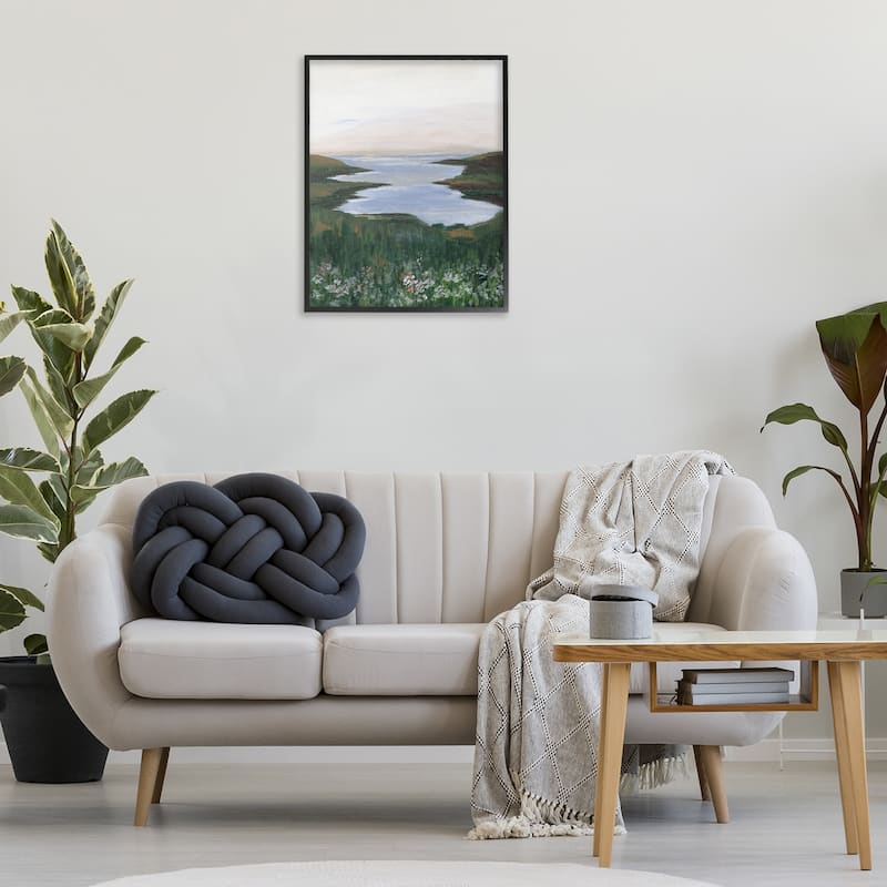 Stupell Peaceful Greenery by Lake Framed Giclee Art Design By Nikita Jariwala