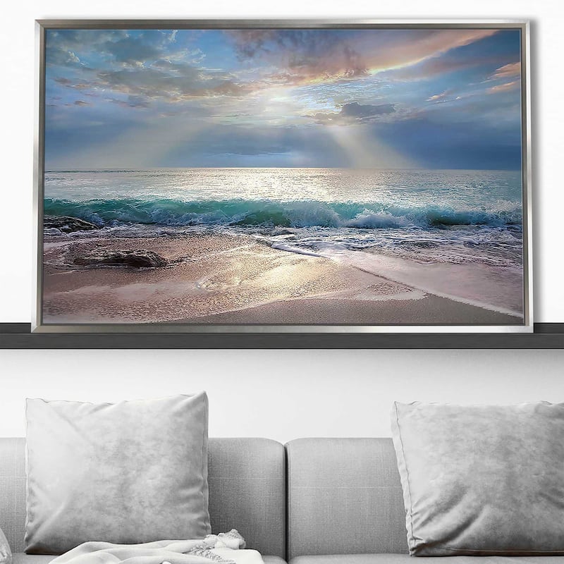 "Aqua Blue Morning" Print on Floating Canvas