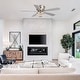 preview thumbnail 2 of 9, 48" Polished Nickel Low Profile Crystal Ceiling Fan with Light and Remote