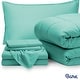 preview thumbnail 81 of 79, Bare Home Bed-in-a-Bag Down Alternative Comforter & Sheet Set Turquoise/Turquoise - Twin