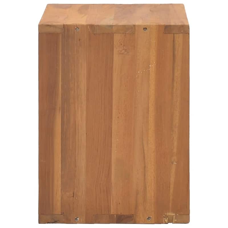 vidaXL Bedside Cabinet 15.7"x11.8"x15.7" Solid Teak Wood