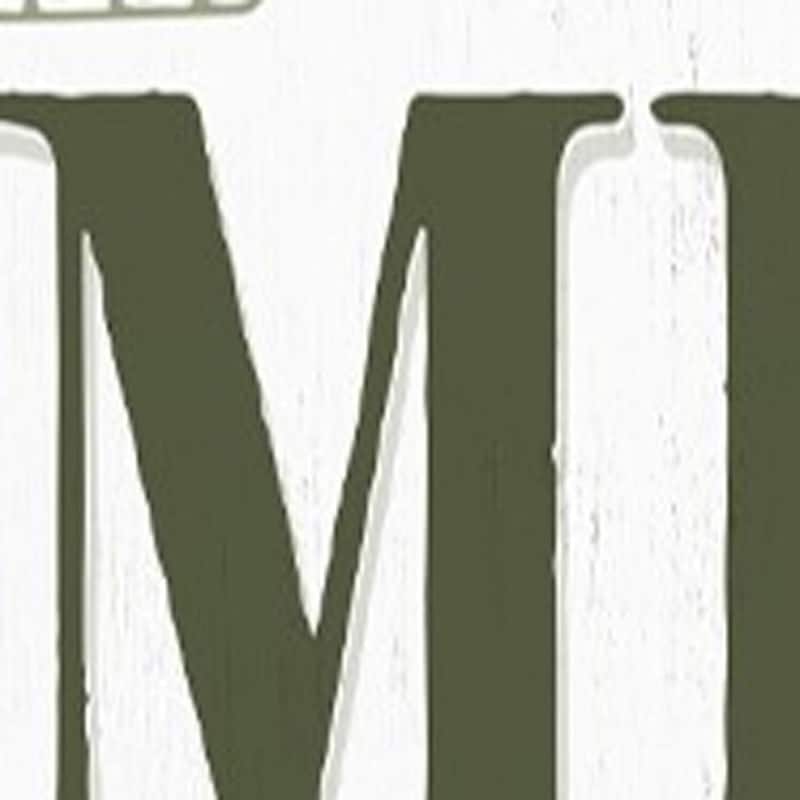 HomeRoots 36" White And Green Solid Wood Christ Religious Porch Sign