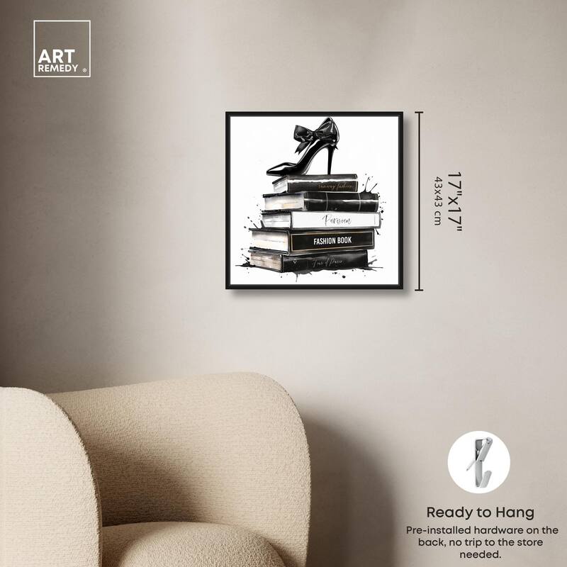 Classic Book Stack Canvas by Art Remedy