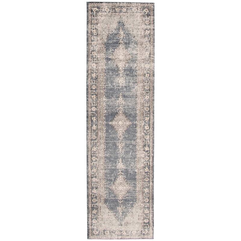 ECARPETGALLERY Oregon Bijar Traditional Rug - 2'7 x 8'2 - Blue