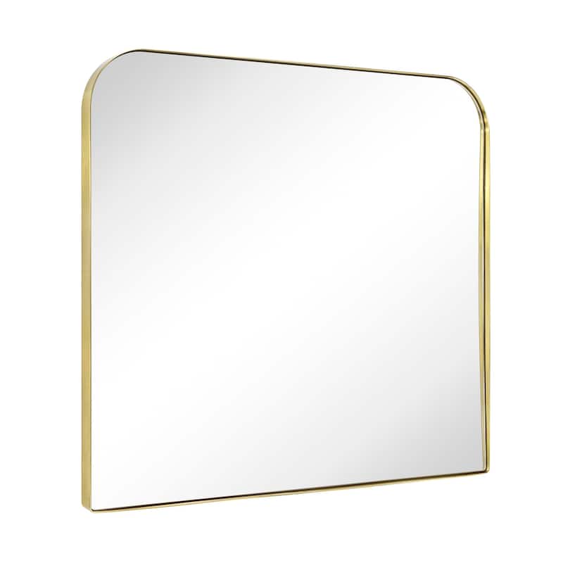 TEHOME Decole Arch Metal Wall Mirror - 32" x 40" - Brushed Gold