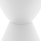 preview thumbnail 88 of 143, Boyd Round Side Table with Ribbed Design Base - Accent Hourglass End Table with Removable Lid for Living Room & Bedroom