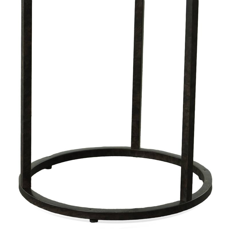 Round Top Accent Table - 26.25" - Chestnut Brown and Black