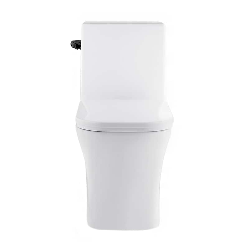 Concorde One-Piece Square Toilet Side Flush, Black Hardware 1.28 gpf