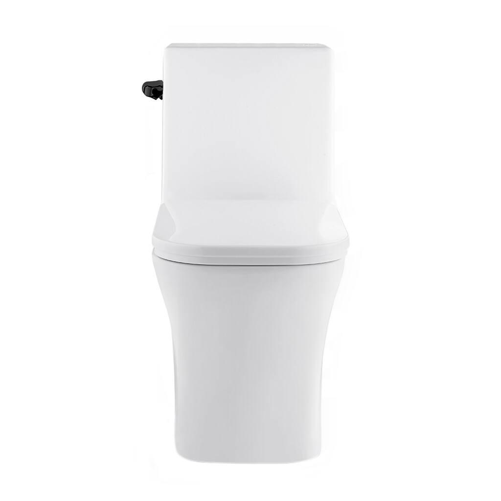 Concorde One-Piece Square Toilet Side Flush, Black Hardware 1.28 gpf