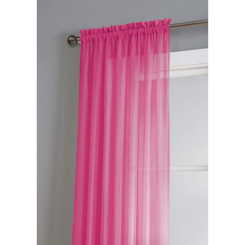 Window Elements Diamond Sheer Voile Extra Wide Curtains (Set of 2)