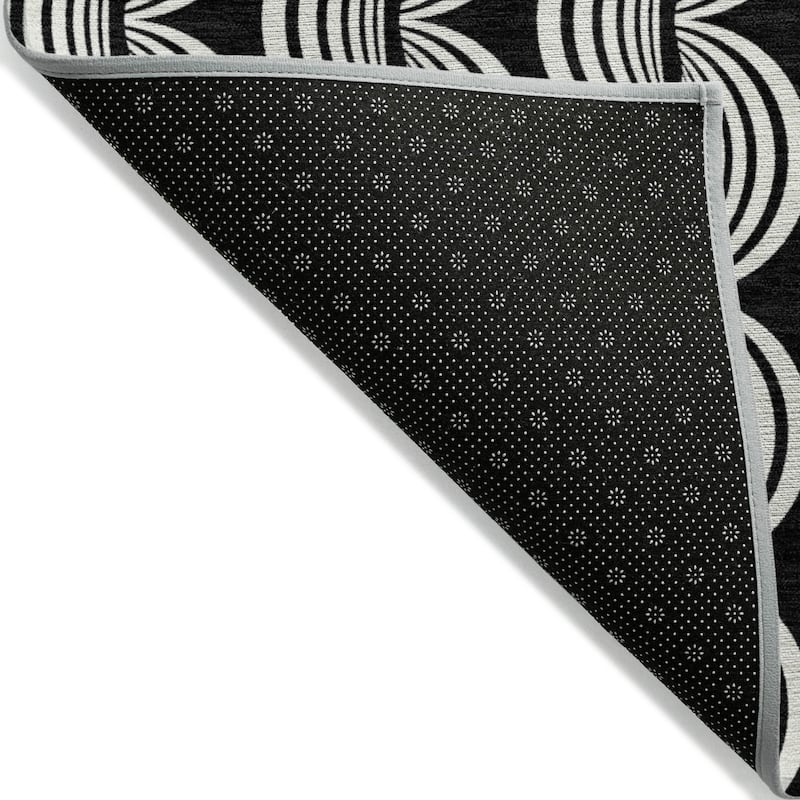 Machine Washable Indoor/ Outdoor Contemporary Chantille Rug