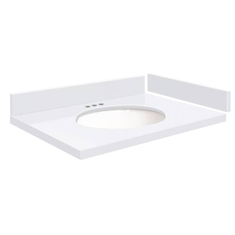Transolid VT27.75x22-1OU-4 Silestone 28" Quartz Vanity Top with