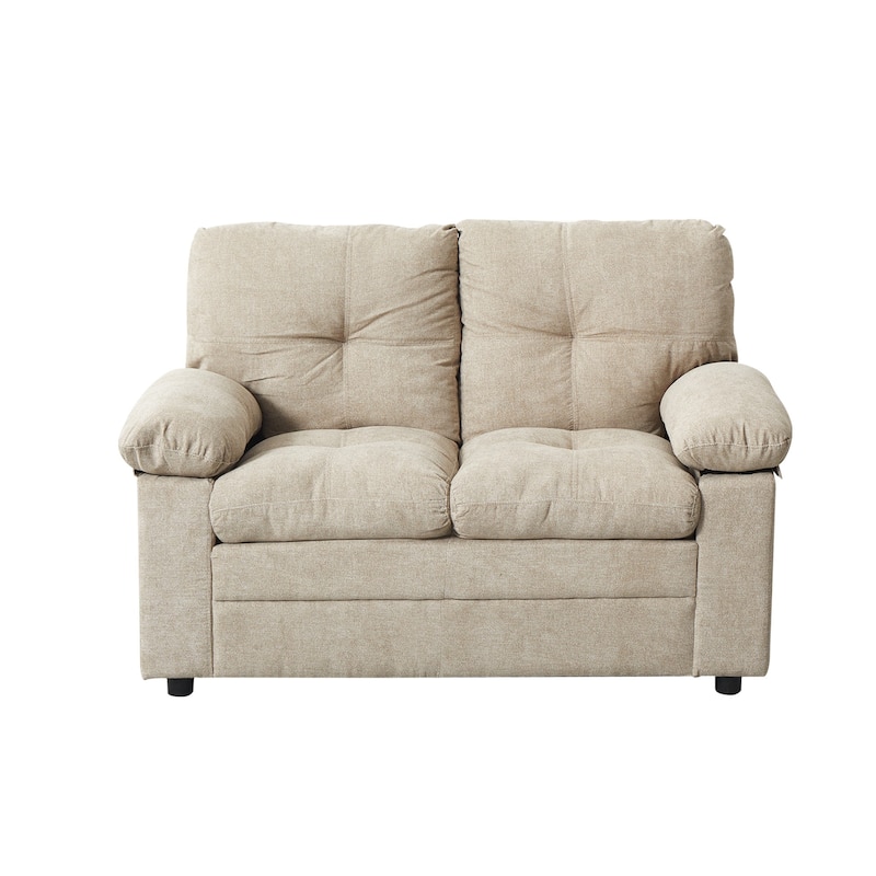 56'' Upholstered Loveseat - Light Camel