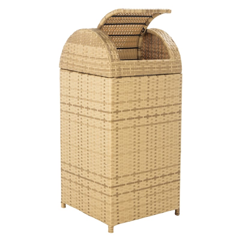 SAFAVIEH Outdoor Mazeli Trash Bin (Fully Assembled)