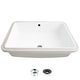 preview thumbnail 2 of 10, STYLISH Porcelain Rectangular 20 inches Undermount Ceramic Bathroom Sink with Overflow