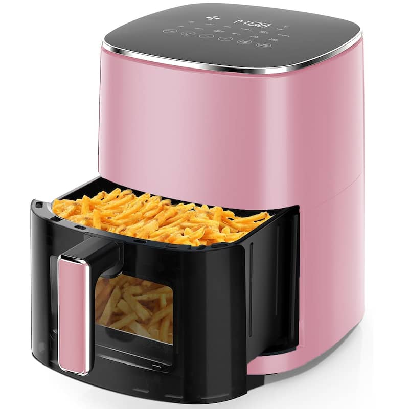 Air Fryer Pro 12-in-1 with 6 QT Capacity, Air Fry, Roast, Reheat, Dehydrate, Bake, Steam, 400°F Max Temperature - Pink