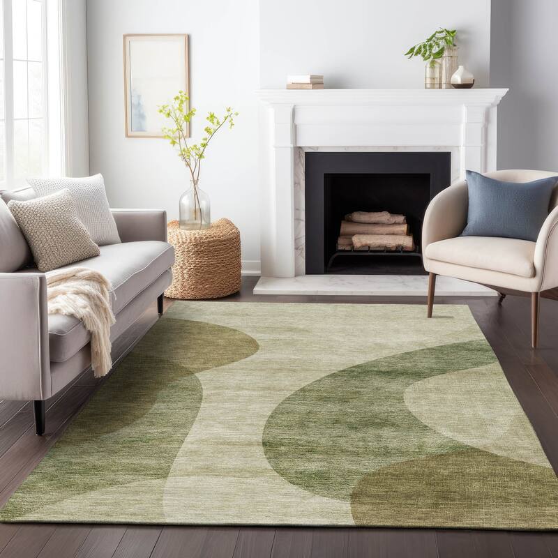 Premium Washable Super Soft Contemporary Vibes Mayfield Rug - Beige - 9' x 12' - Rectangle