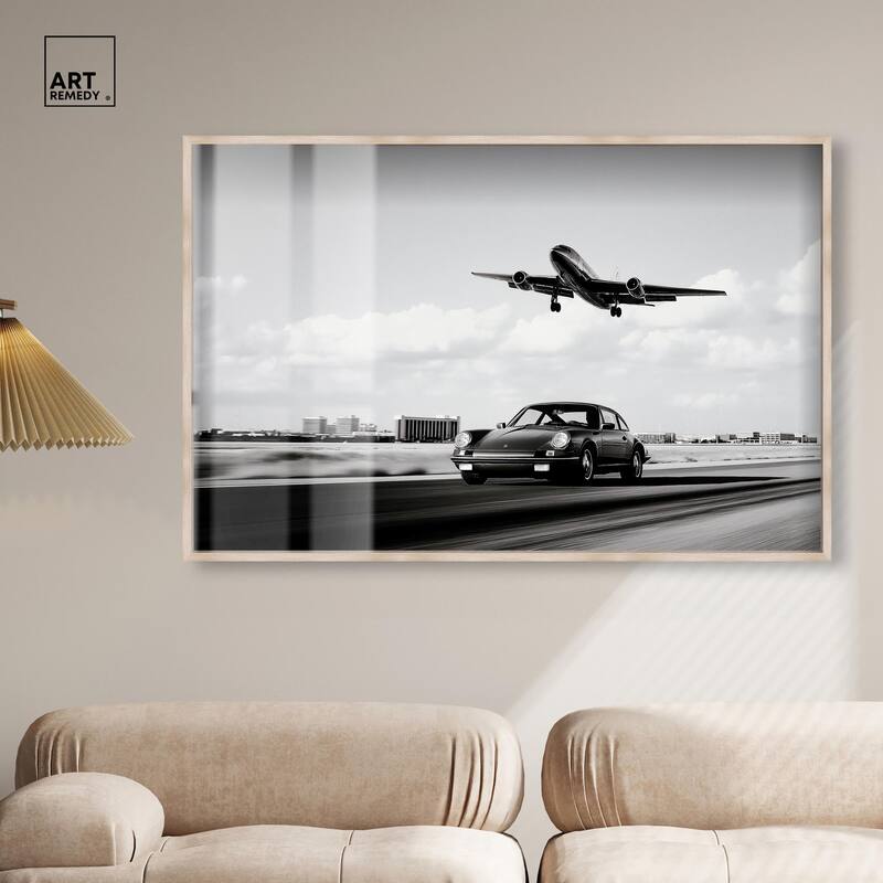 Sports Car Takeoff Shadowbox by Art Remedy