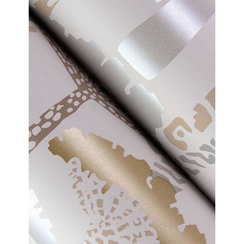 A-Street Prints Unify Metallic Forest Wallpaper