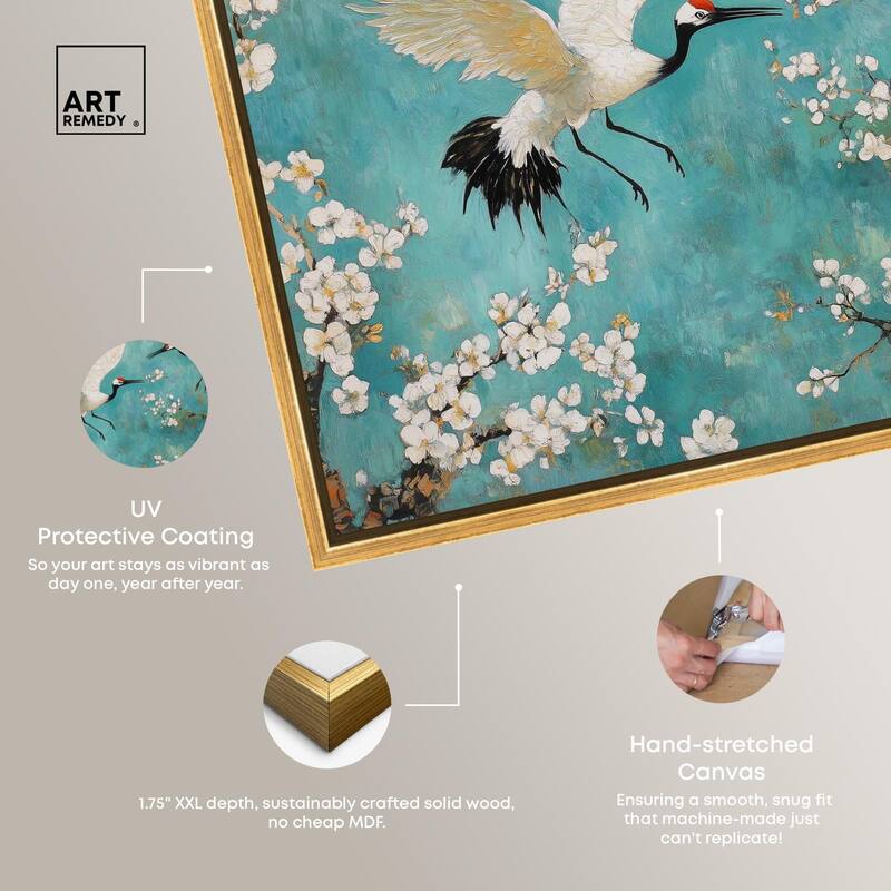 Gentle Tiger Nap Canvas Elegant Birds by Art Remedy