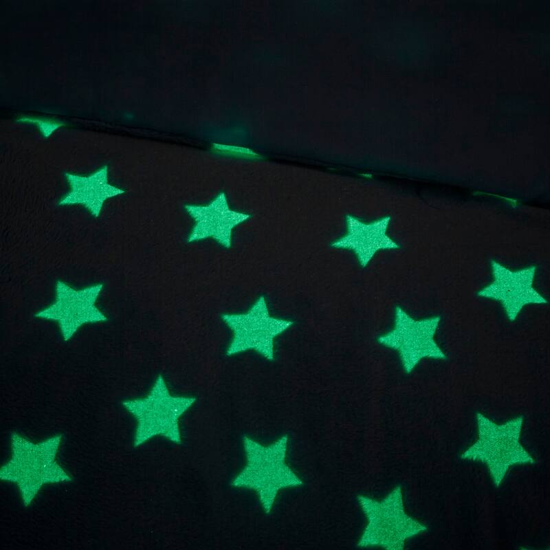 Avery Aqua Glow In The Dark Plush Comforter Set by Intelligent Design Kids