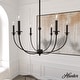preview thumbnail 1 of 9, Hunter Southcrest Chandelier - Entry, Dining Table, Kitchen Island - Farmhouse, Transitional, Candle 30" -6 Light - Black