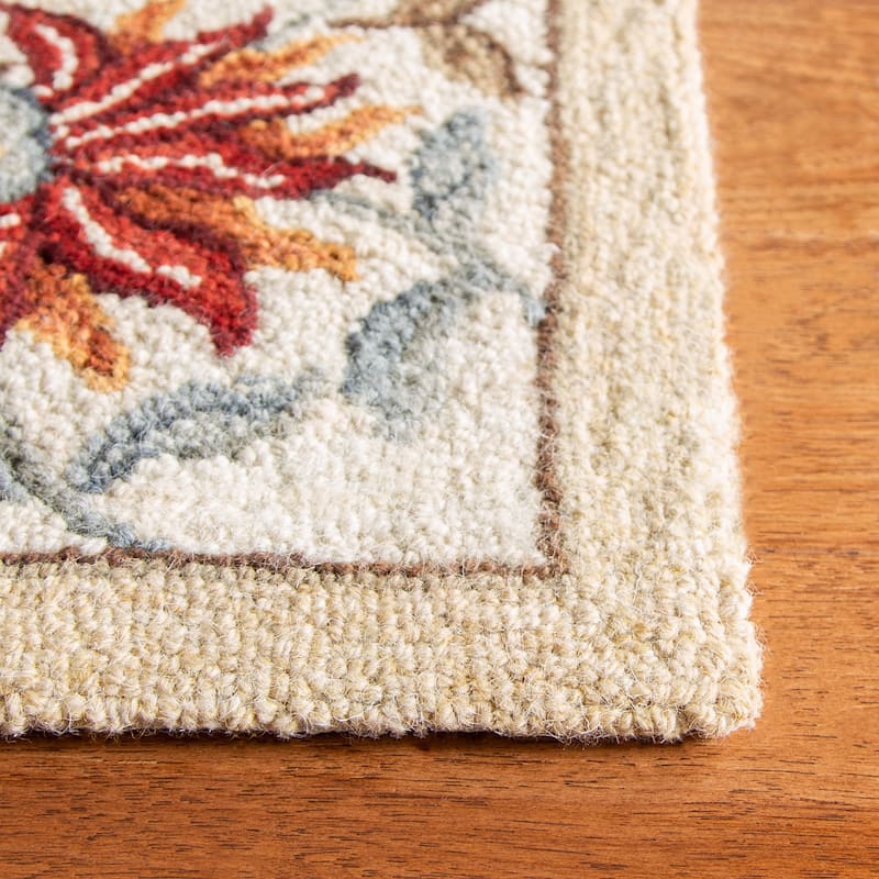 SAFAVIEH Handmade Chelsea Ashlyn French Country Floral Wool Rug