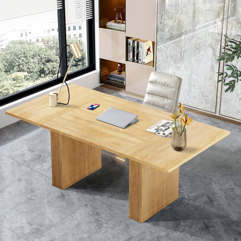 78-inch Wooden Rectangular Dining Table