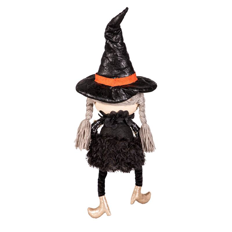 30" Fabric Sitting Witch Table Decor