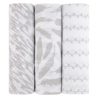 Ely's & Co. Cotton Muslin Swaddle Blanket - 3 Pack - 42"x42"