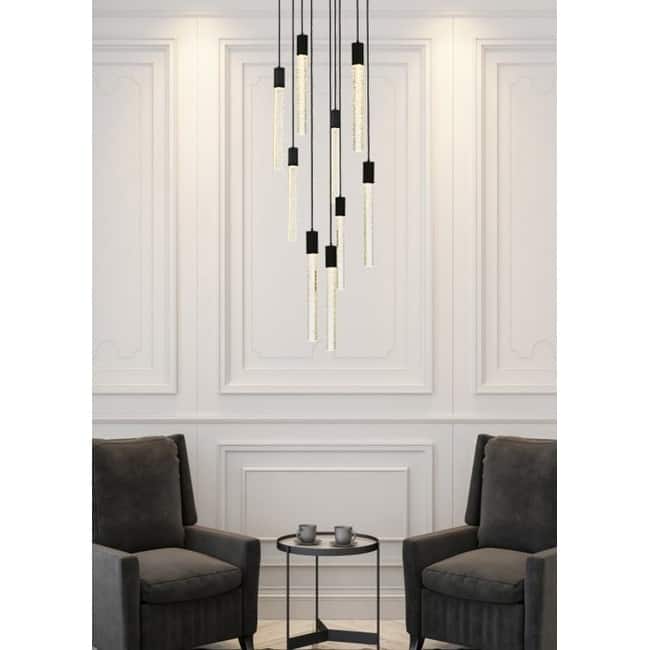 Elegant Lighting 2067D24 Weston 9 Light 24" Wide LED Crystal Multi
