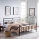 preview thumbnail 3 of 7, Mowry Industrial Queen Bed Frame by Christopher Knight Home Hammered Copper