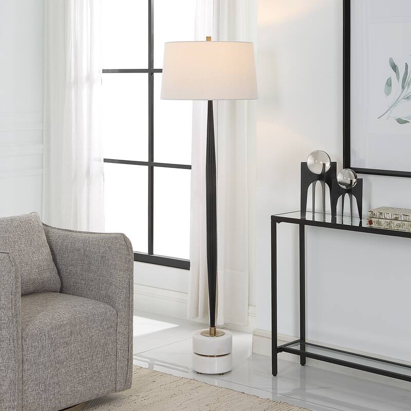 Uttermost Miraz Iron Floor Lamp - 19" dia x 65.75"
