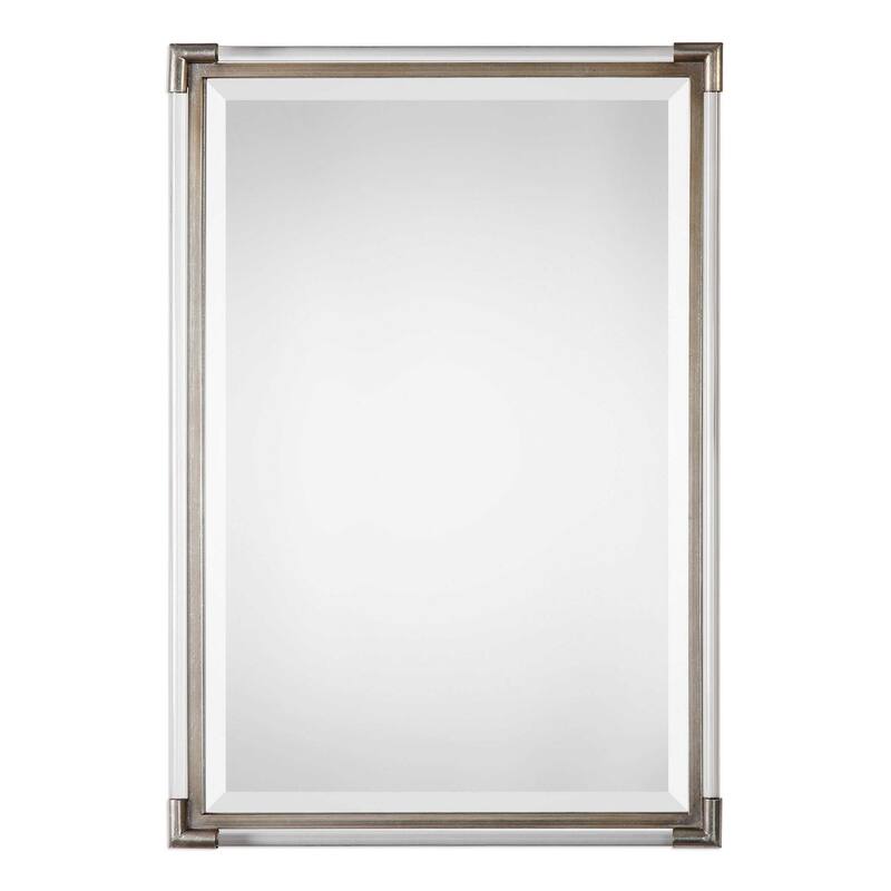 33" Clear Acrylic Rods Silver Mirror