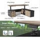 preview thumbnail 21 of 34, L-Shaped Executive Desk Adjustable Height with Universal Charging Ports Drawers and Cable Management