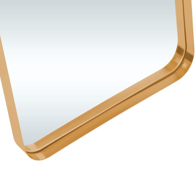 Arched-Top Metal Frame Wall Mirror Bathroom Mirror-36"H×24"W