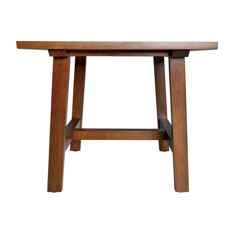 Solid Wood Farmhouse Trestle Style End Table