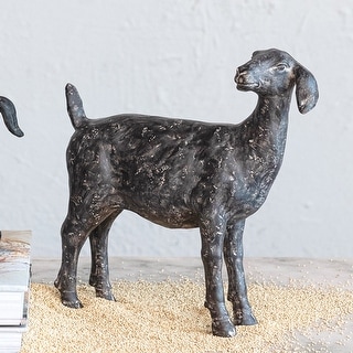 Resin Goat Accent Decor with Cast Iron Finish