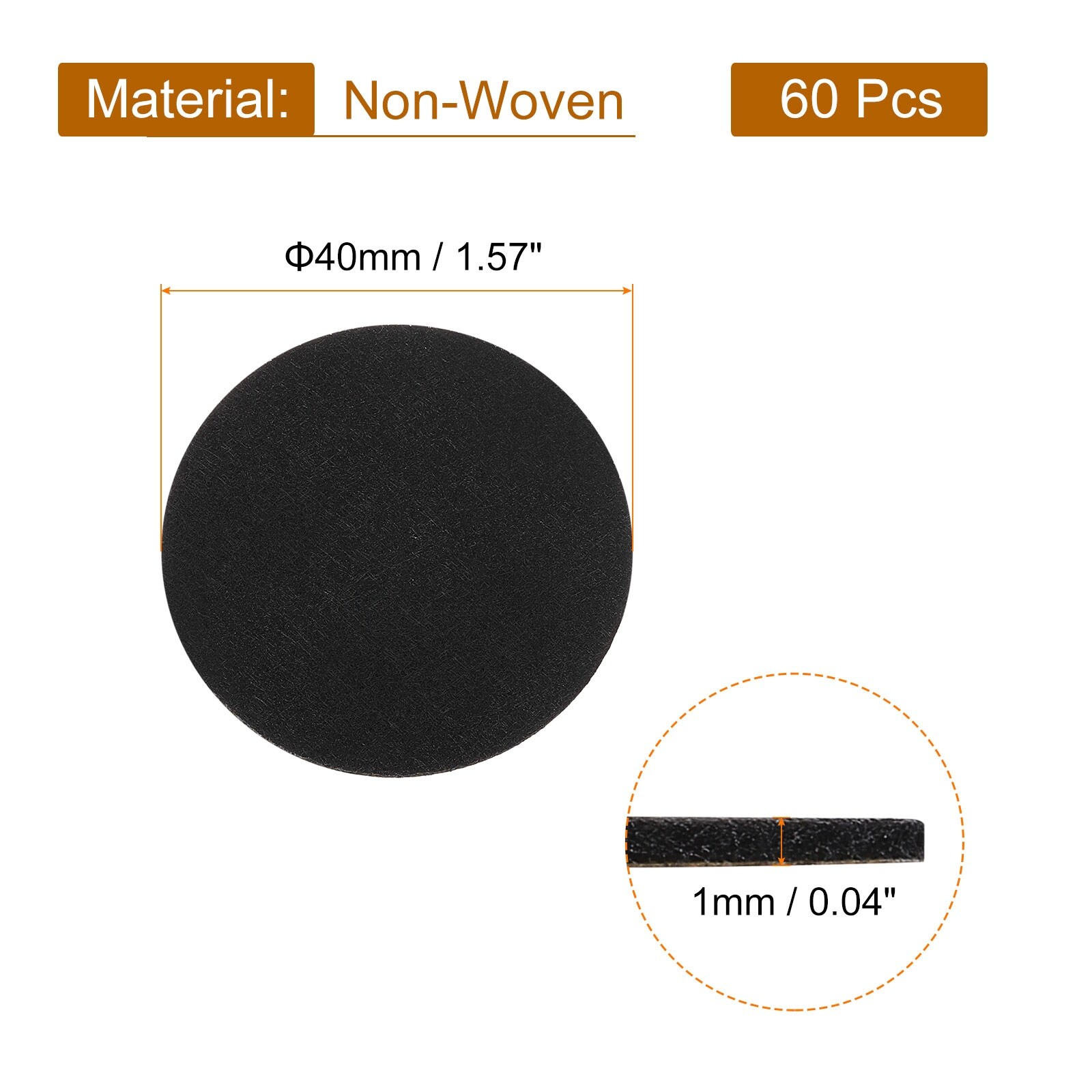 Round Felt Circles, Felt Fabric Sticker Self-Adhesive Felt Pads