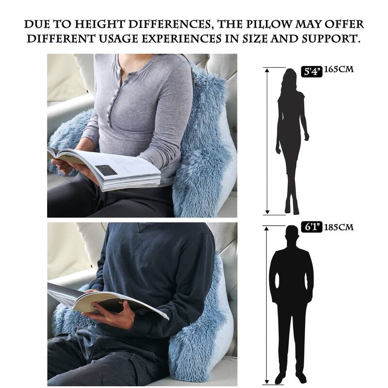 Halsted Shaggy Backrest Pillow