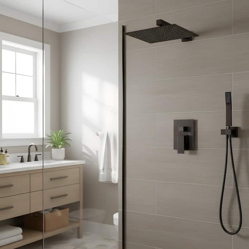 Wall Mounted Dual Shower Head Shower Set