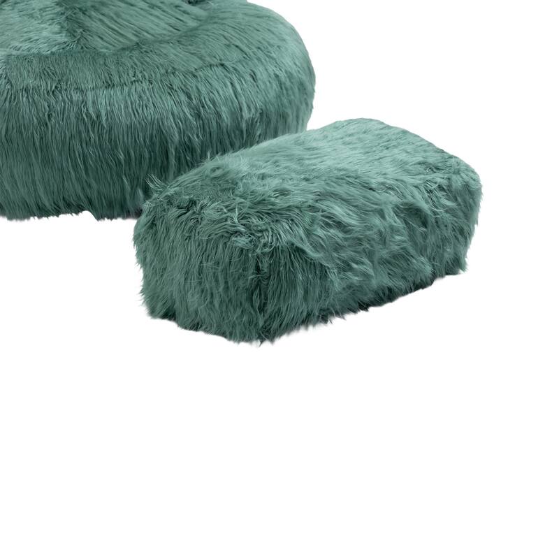 Bean Bag Chair,Floor Sofa with Handle,Accent Sofa Chair with Ottoman for Gaming Reading Relaxing