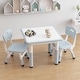 preview thumbnail 9 of 8, Height Adjustable Kids Table and 2 Chairs Set - N/A