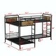 preview thumbnail 5 of 12, Quad Bunk Bed for 4 Kids, Heavy Duty Metal Twin Bunk Bed Frame, Detachable Triple Bunk Bed