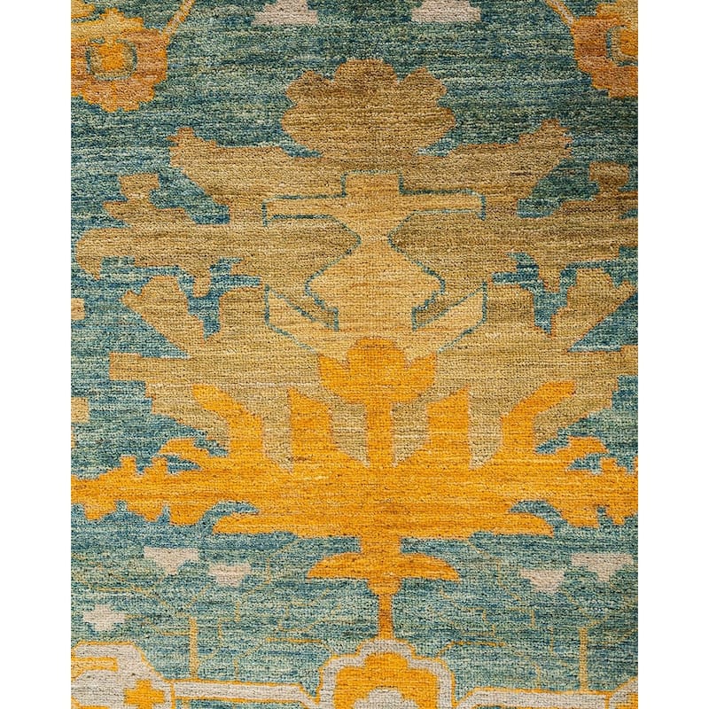 Arts & Crafts One-of-a-Kind Hand-Knotted Area Rug - Blue, 8' 1" x 9' 7" - 8' 1" x 9' 7"