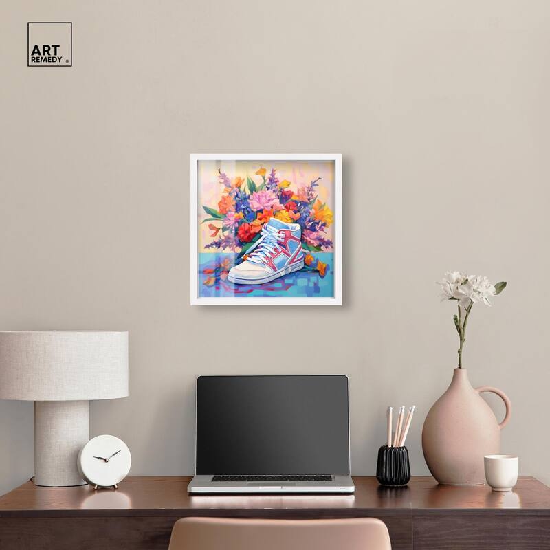 Colorful Sneaker Bouquet II Shadowbox by Art Remedy