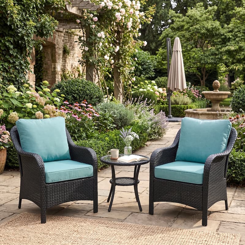 Aoodor Outdoor Seat/Back Cushion Set of 2