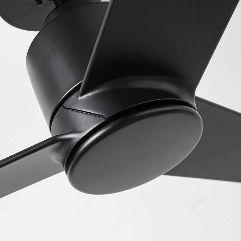 54" Matte Black 6-Speeds Indoor Ceiling Fan without Light - 54-inch W x 12.5-inch H